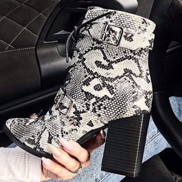 Snake Print Booties - Picture 2 of 2